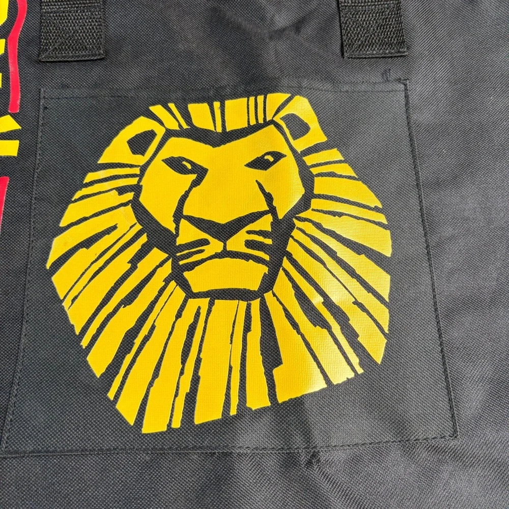 Disney The Lion King Broadway Musical VIP Zip Tote Bag Black Yellow 670 NWT